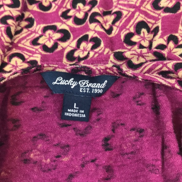 Lucky Brand Boho Print Shirt with CrissCross Back - Picture 4 of 7